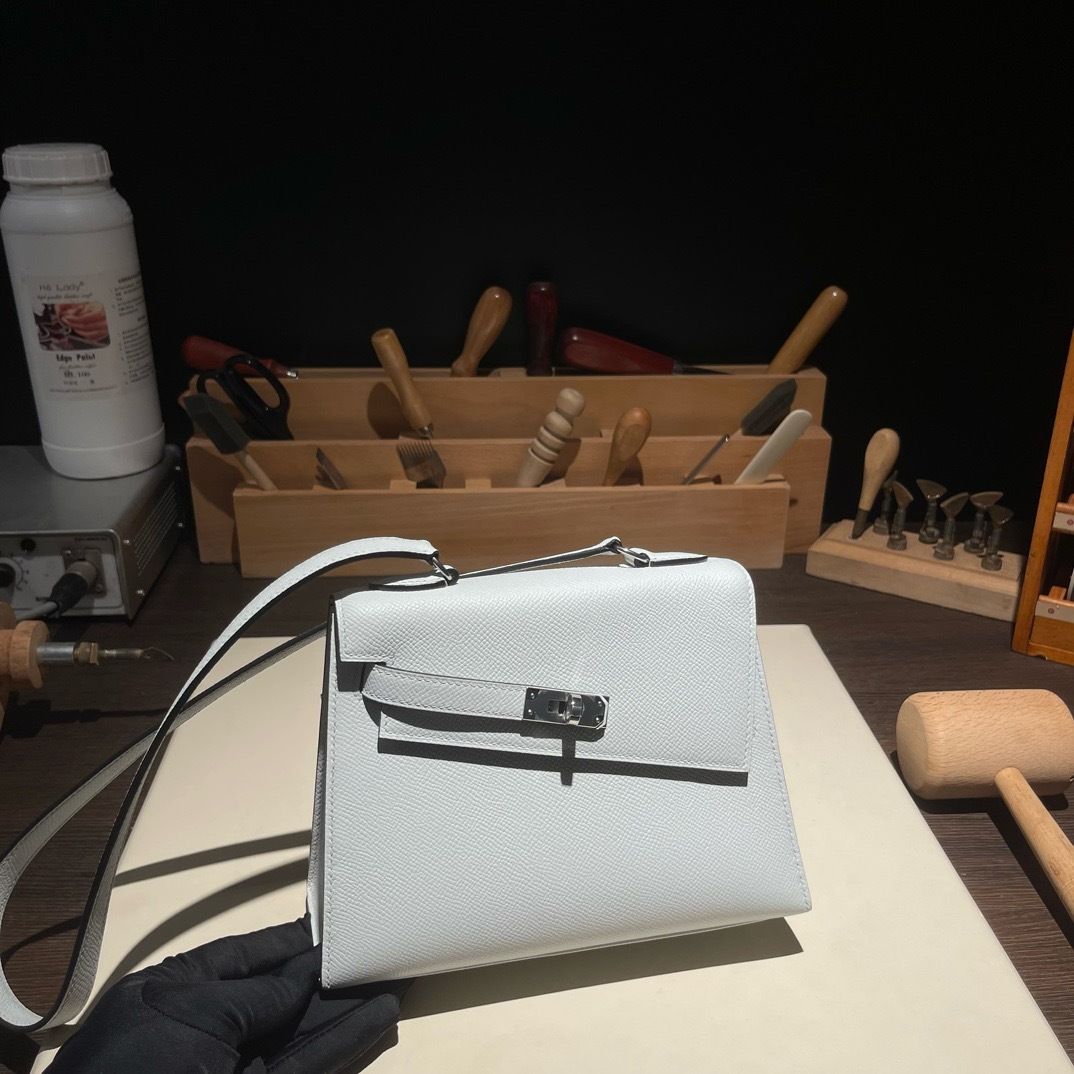 Double-Layer Leather Crossbody - side profile