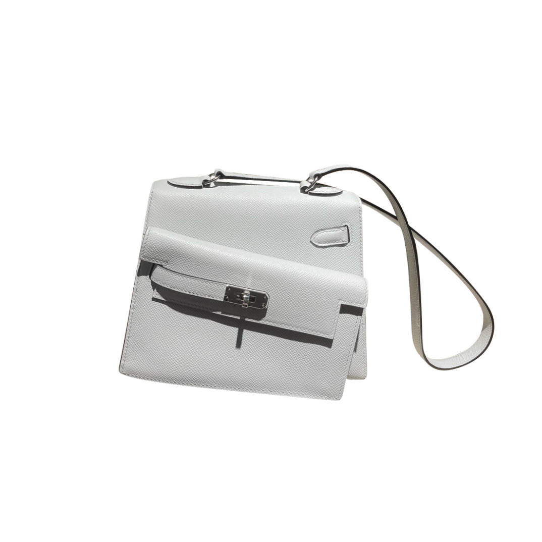 Double-Layer Leather Crossbody - front view