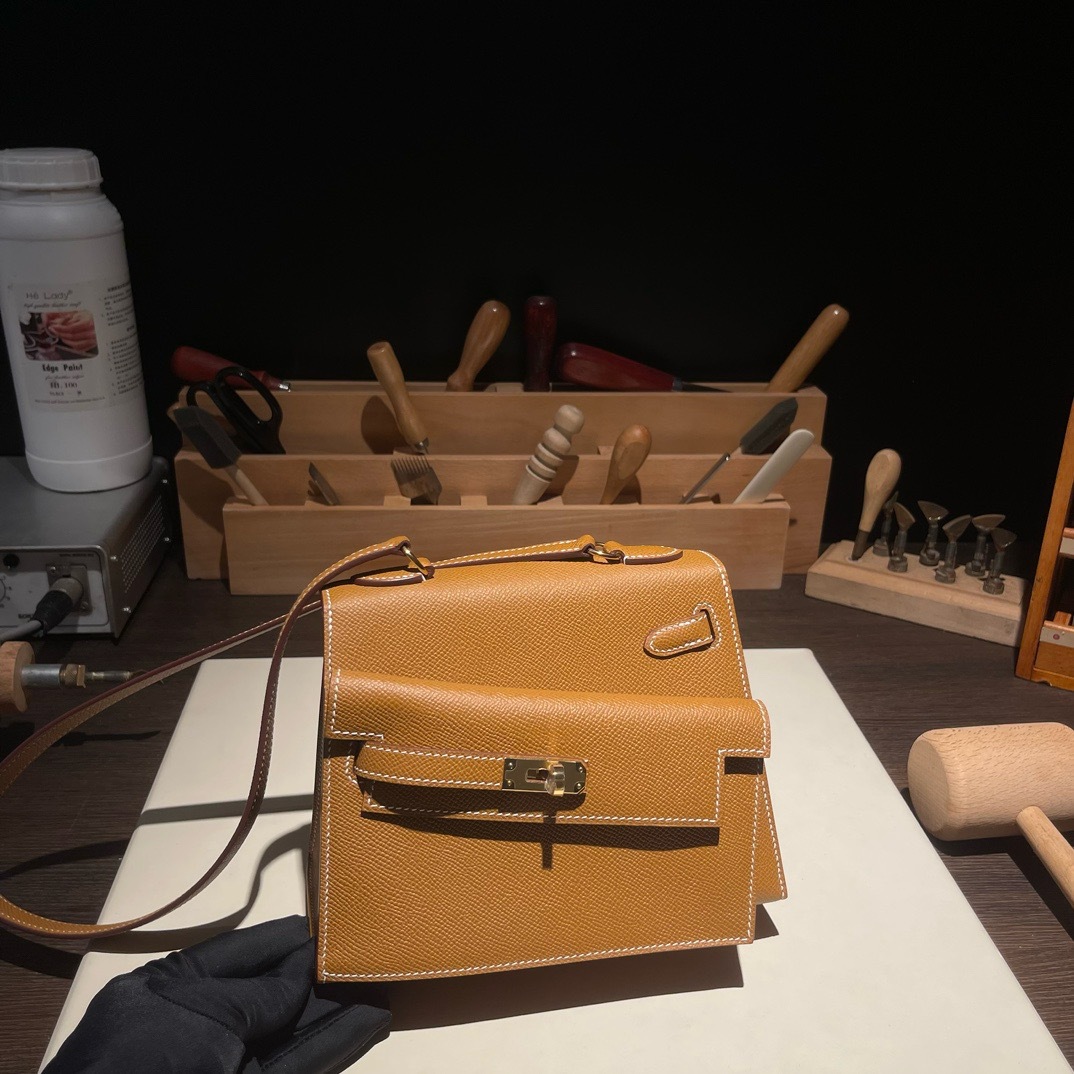 Double-Layer Leather Crossbody - scale view