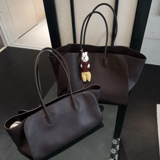 Minimalist Cowhide Commuter Tote - front view